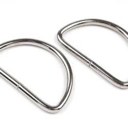 D-Ring 50 mm silber 2 Stück D-Ringe