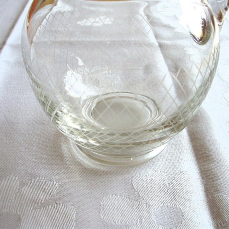 Vintage 50er Jahre Milchkännchen aus geschliffenem Glas