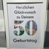 Geldgeschenk Bilderrahmen 50. Geburtstag personalisierbar DIN A4