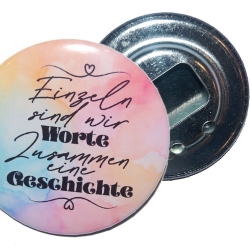 Liebesspruch Flaschenöffner 59 mm Metall Liebe
