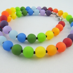 Kette Regenbogen Bunt Polaris Perlen (510)