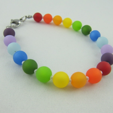 Armband Regenbogen Bunt Polaris Perlen (510)