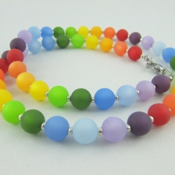 Kette Regenbogen Bunt Polaris Perlen (510)