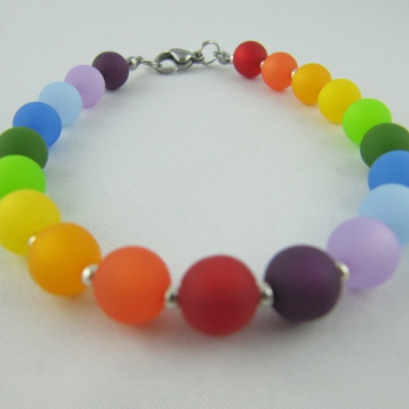 Armband Regenbogen Bunt Polaris Perlen (510)