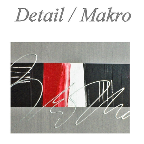 MK1 Art Bild Leinwand Abstrakt Kunst Malerei Acrylbild rot grau