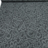 Stoff Feinstrick Jacquard geometrisches Muster grau schwarz