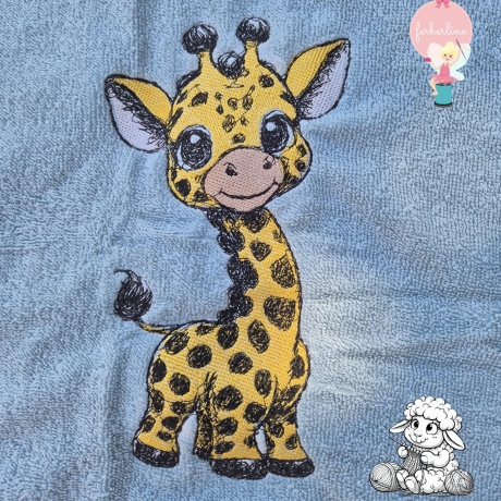 Ferberline Stickdatei Scribble Giraffe Imani ab 10x10