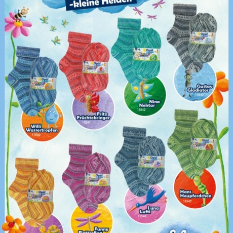 Opal Heroes- kleine Helden, 4-fädige Sockenwolle, Farbe 11541