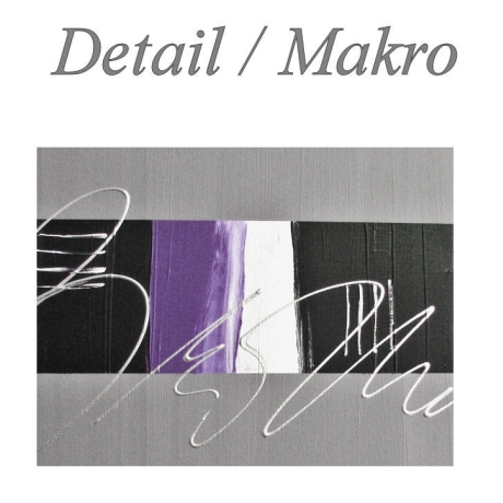 MK1 Art Bild Leinwand Abstrakt Kunst Malerei Acrylbild lila grau