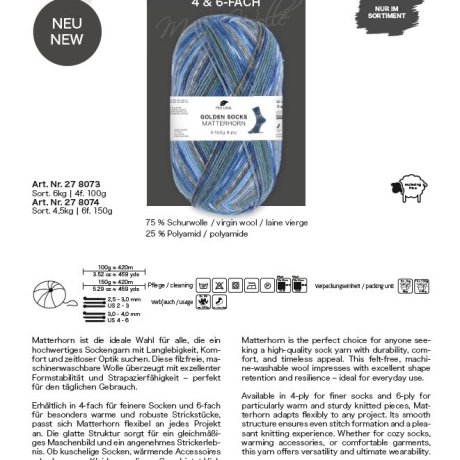 PRO LANA Matterhorn, 6-fädige Sockenwolle, Fb. 450.06