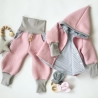 Wichteljacke aus Wollwalk Gr.62/68 rosa, Zwergenjacke handmade