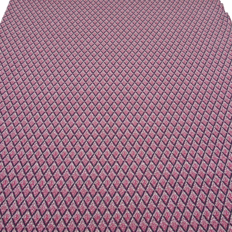 Stoff Viskose Lurex Glitzer Jersey retro Rauten pink lila weiß