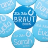 Buttons JGA Set groß 50mm 10 Stück personalisiert Hufeisen