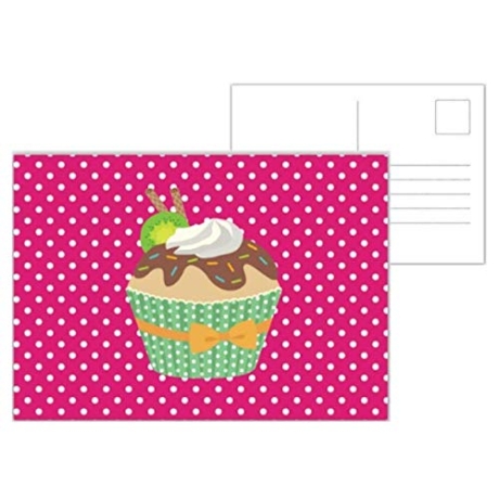 Postkarte mit Motiv Limitierte Auflage Muffin Cupcake Kuchen
