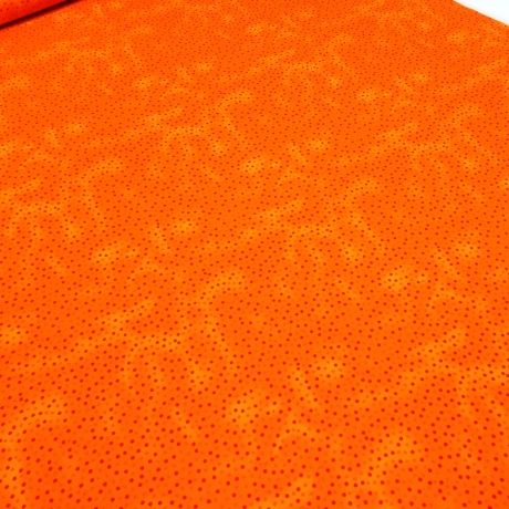 Stoff Baumwolle Popeline Querstretch 2 mm Pünktchen orange rot