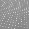 Stoff 100% Baumwolle Popeline 3mm Punkte Pünktchen grau weiß