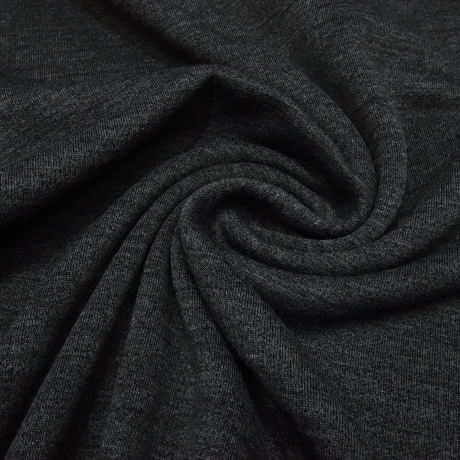 Stoff Sweatshirtstoff mit feinen Nadelstriefen anthrazit grau
