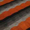Stoff Jacquard Jersey Streifen rost taupé grau schwarz gesmogt