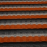 Stoff Jacquard Jersey Streifen rost taupé grau schwarz gesmogt