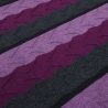 Stoff Jacquard Jersey Streifen flieder beere grau schwarz gesmogt