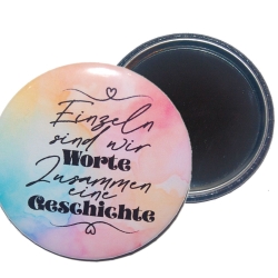 Liebesspruch Taschenspiegel 59 mm Metall Liebe 