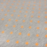 Stoff Baumwolle Jersey Herzen hellgrau melange neon orange
