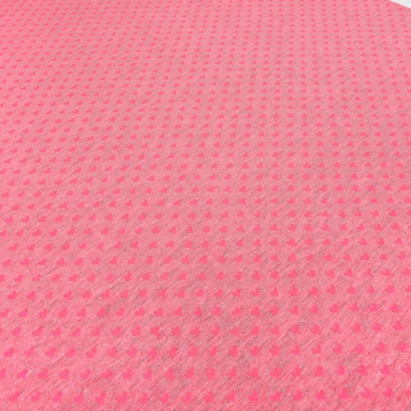 Stoff Baumwolle Jersey Herzen pink rosa melange Kleiderstoff
