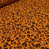 Stoff Sweatshirtstoff Tierfellmuster Leopard orange grau schwarz
