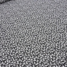 Stoff Baumwolle Popeline Streublumen Blumen Ranken schwarz weiß