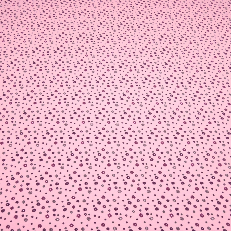 Stoff Baumwolle Jersey Blumenmuster Streublumen rosa pink schwarz