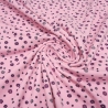 Stoff Baumwolle Jersey Blumenmuster Streublumen rosa pink schwarz