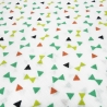 Stoff Baumwolle Popeline geometrische Muster Dreiecke weiß grün