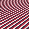 Stoff Baumwolle Jersey 4 mm Streifen rot wollweiss marine blau