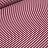 Stoff Baumwolle Jersey 4 mm Streifen rot wollweiss marine blau
