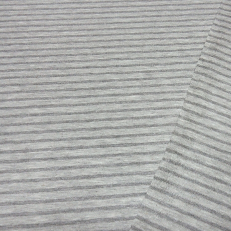 Stoff Baumwolle Jersey 5/3 mm Streifen hellgrau grau gestreift