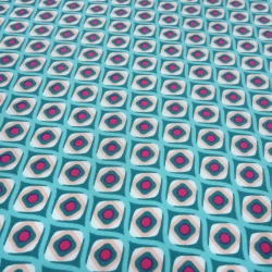 Stoff Baumwolle Jersey Ornamente türkis petrol nude weiß pink