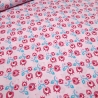 Stoff Baumwolle Popeline Tulpen Blumenmuster rosa pink türkis