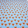 Stoff Baumwolle Jersey Füchse Fuchs Kopf blau weiß orange
