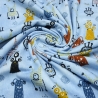 Stoff Baumwolle Jersey Monster Design türkis bunt Kinderstoff