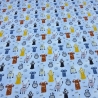 Stoff Baumwolle Jersey Monster Design türkis bunt Kinderstoff