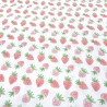 Stoff Baumwolle Musselin Double Gauze Erdbeeren weiß rot grün