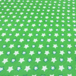 Stoff Baumwolle Jersey Sterne Stars grün weiß blau Kinderstoff