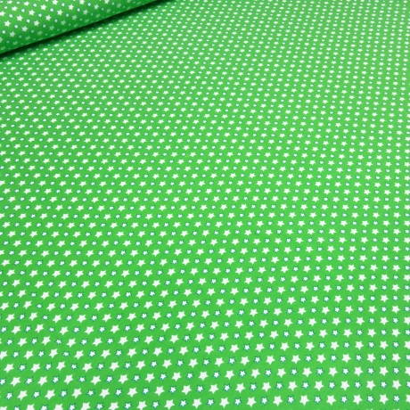 Stoff Baumwolle Jersey Sterne Stars grün weiß blau Kinderstoff
