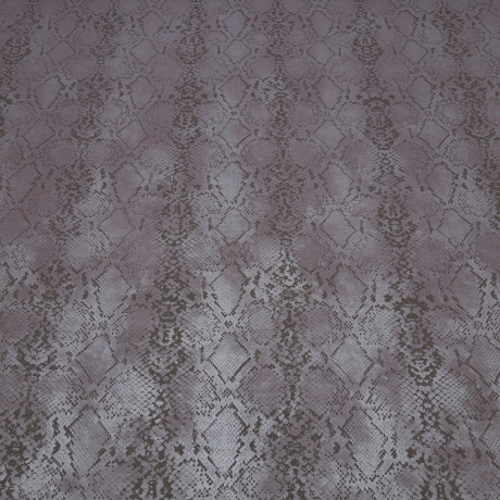 Stoff Stretch Querstretch Schlangen Prägedruck Design braun lila