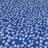 Stoff Baumwolle Popeline mit Streublumen Blumen Design blau weiß