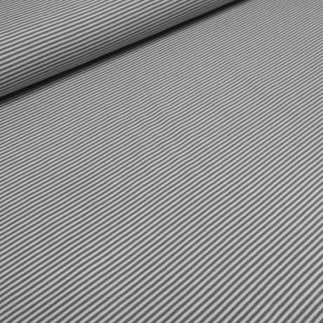 Stoff Baumwolle Jersey 2mm Streifen Nadelstreifen grau hellgrau