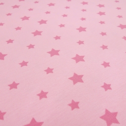 Stoff Baumwolle Jersey mit Sterne Design rosa pink Kinderstoff