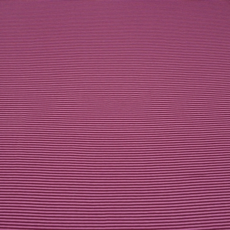 Stoff Baumwolle Jersey mit 2 mm Streifen pink bordeaux gestreift
