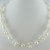 Kette / Collier Creme / Weiß Perlen Braut (520)