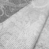 Stoff Stretch Baumwolle Piqué Paisley Design weiß schwarz grau